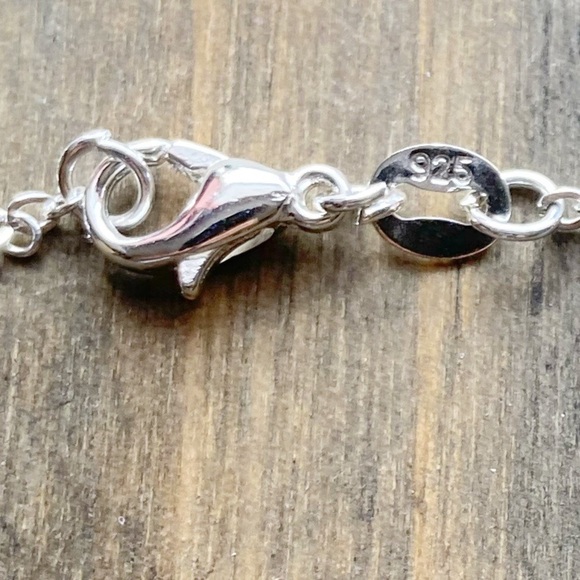 Pink Quartz donut pendant 925 silver stamped/worry stone - Picture 4 of 10